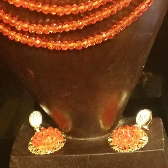 Handmade Glass Bead Piece Statement Set - Picture 6 of 9